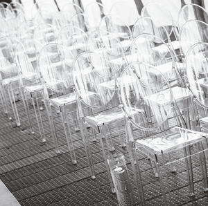 Furniture Hire - Chair Clear Victoria Ghost Party Venue Guest Seating Melbourne Hire