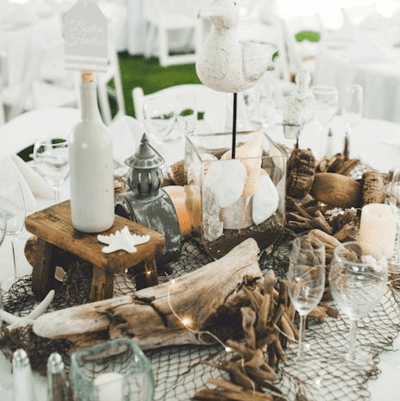 Create A Rustic Natural Theme: #2 of 4 Beach Event Looks