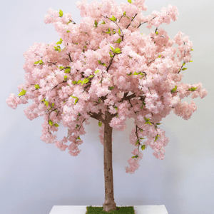 150cm faux pink flowering cherry blossom tree closeup