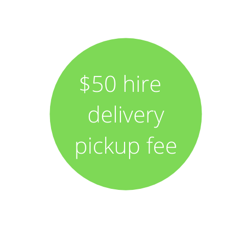 $50 hire delivery pickup fee