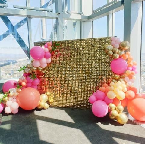 Gold Sequin Shimmer Wall Backdrop Melbourne Hire