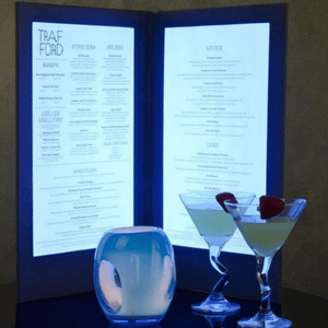 eye-catching, guest-pleasing illuminated menus set of 10