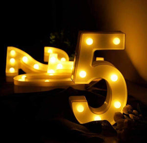 Table Number Hire - Table Number 22cm LED Marquee Lights Australian Hire